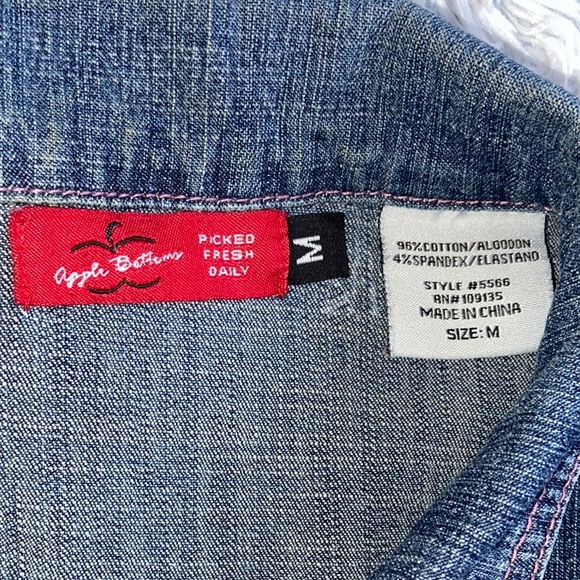 Apple Bottoms Blue Jean Jacket Medium - Picture 4 of 9